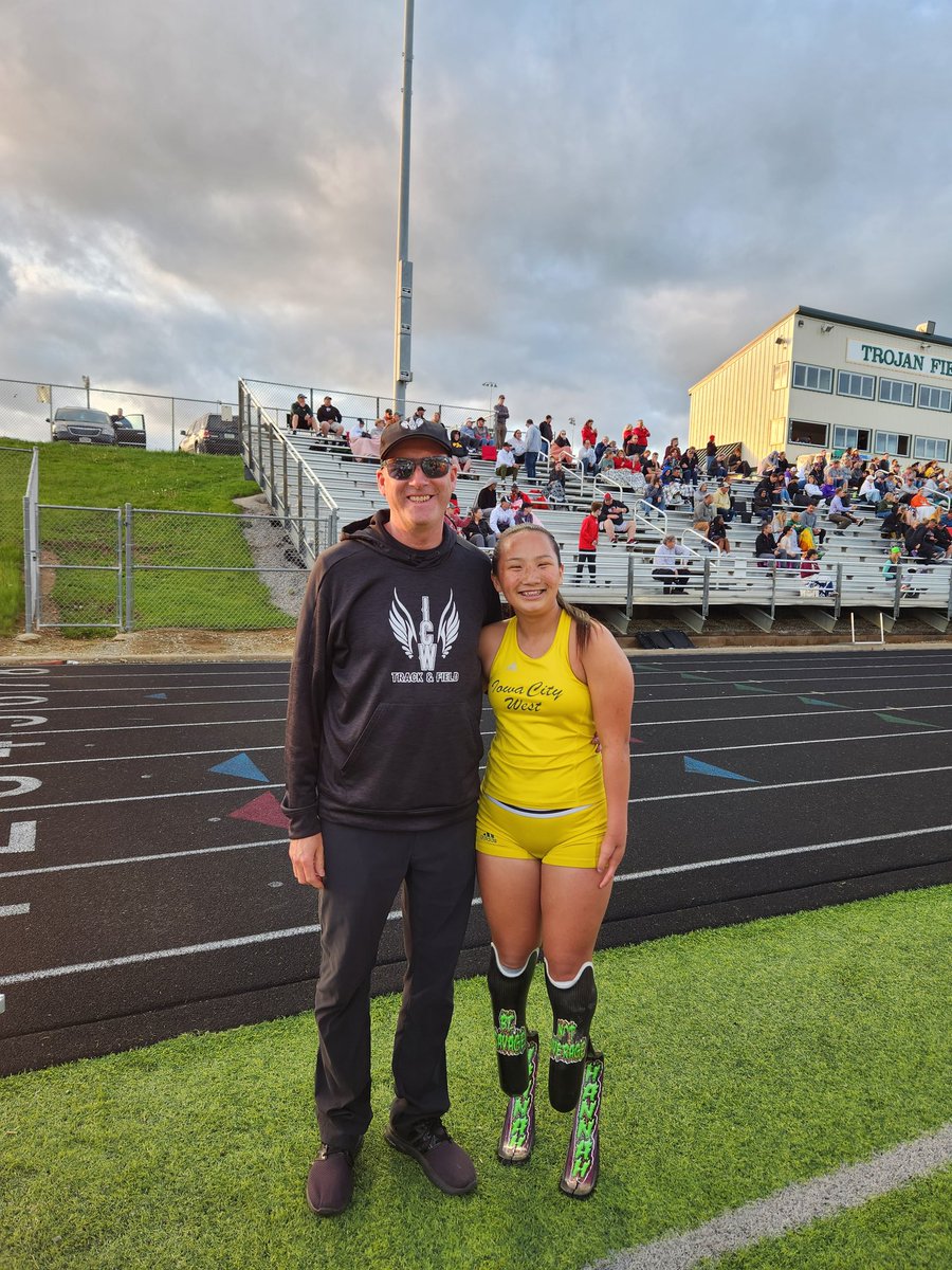 icwgirlstrackxc's tweet photo. Congratulations to ICW freshman Hannah Longmire, last night she ran a new lifetime best of 2:39.37. 
Though she is one of the best para 800 runners in the country,  unfortunately this may be her last race of the season. She so desperately wants to run at the State Championships https://t.co/2QzZVWLQBv