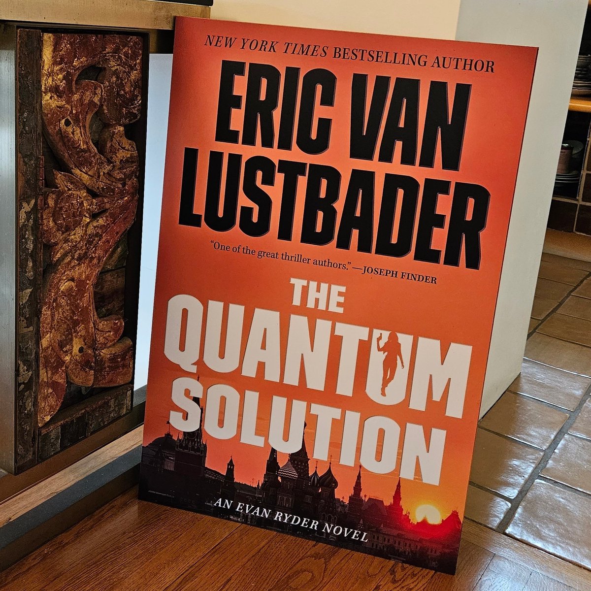 EVanLustbader's tweet photo. It's  finally here! Publication Day for #TheQuantumSolution has arrived. Join #EvanRyder for the adventure of her life (no joke, no hyperbole). And saddle  up for your surprise at 11am.@AriesFiction @ForgeReads @HoZ_Books @thrillerwriters @tor https://t.co/7mcZ9jf2vc
