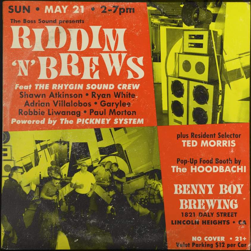 5/21 Less than 2 weeks until the next Riddim 'n' Brews @ Benny Boy Brewing in #LincolnHeights #LosAngeles #Free 21+, Valet $12 per Car, rideshare suggested