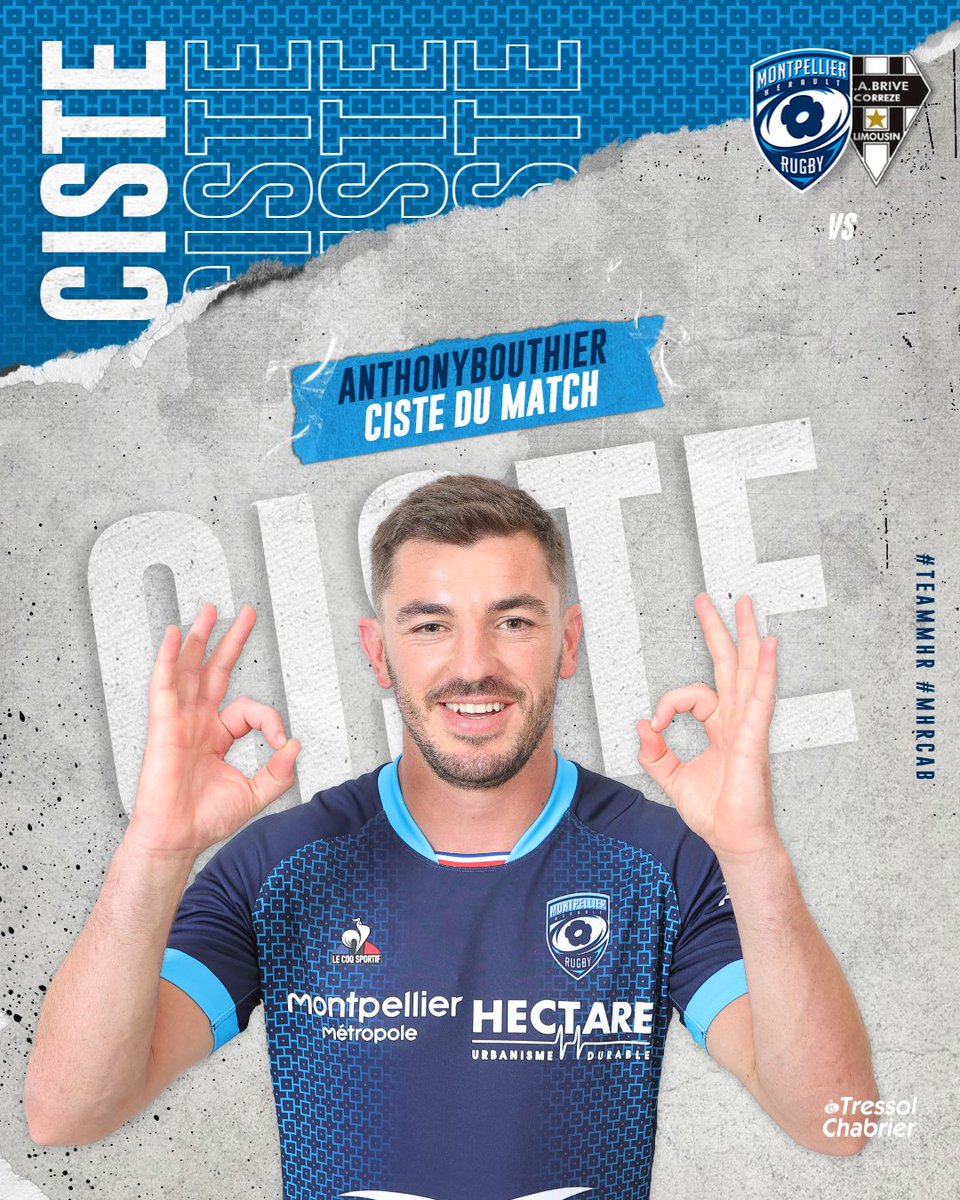 MHR_officiel's tweet photo. ✨ 𝑪𝒊𝒔𝒕𝒆 𝒅𝒖 𝒎𝒂𝒕𝒄𝒉 ✨
Vous avez élu 𝑪𝒊𝒔𝒕𝒆 𝒅𝒖 𝒎𝒂𝒕𝒄𝒉, arrière et capitaine,
Anthony Bouthier !
#TeamMHR 🔵⚪️ #MHRCAB https://t.co/LKrqji81Fx