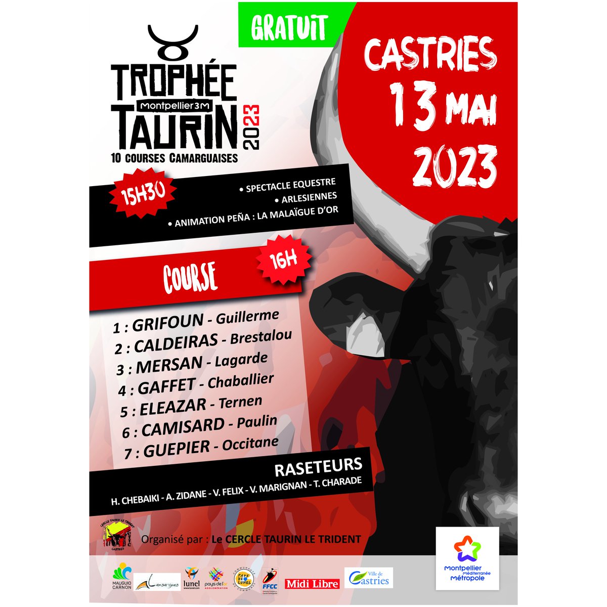 Montpellier Métropole (@montpellier3m) on Twitter photo Spectacle équestres, animations, courses... 🐴
🐮 Rendez-vous ce samedi pour le Trophée Taurin à <a href="/VilleCastries/">Ville de Castries</a>
🕓 À partir de 15h30 Spectacle équestres, animations, courses... 🐴
🐮 Rendez-vous ce samedi pour le Trophée Taurin à <a href="/VilleCastries/">Ville de Castries</a>
🕓 À partir de 15h30