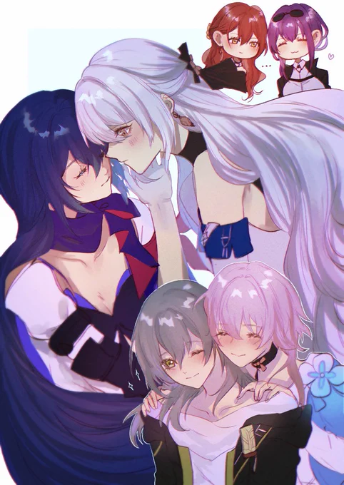 i am enjoying lesbians #honkaistarrail    #bronseele #stellemarch #kafhime
