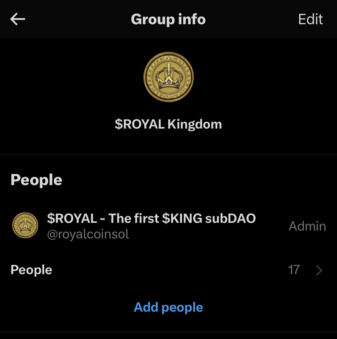 It’s time to introduce ourselves 👑 
We are $ROYAL, the first @kingcoinsol subDAO.

How can you enter $ROYAL Kingdom?
You have to be coronated or hold at least 1M $KING.

Each person who joins the group chat, receives 10M $ROYAL as a gift 🤴 

So anon, why not scoop some $KING?