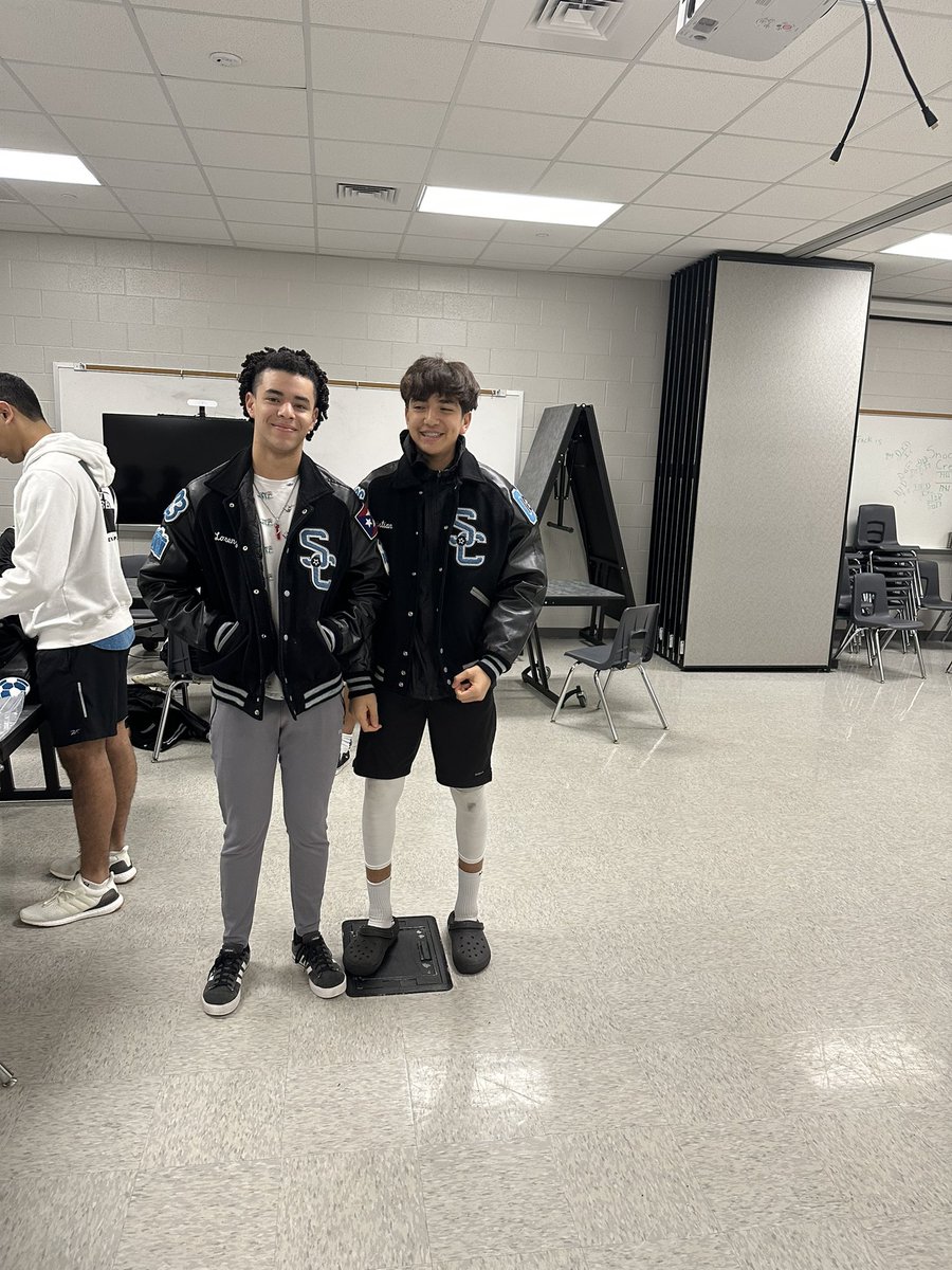 Congrats to letterman Christian Ruiz on getting your jacket today! FINS UP!