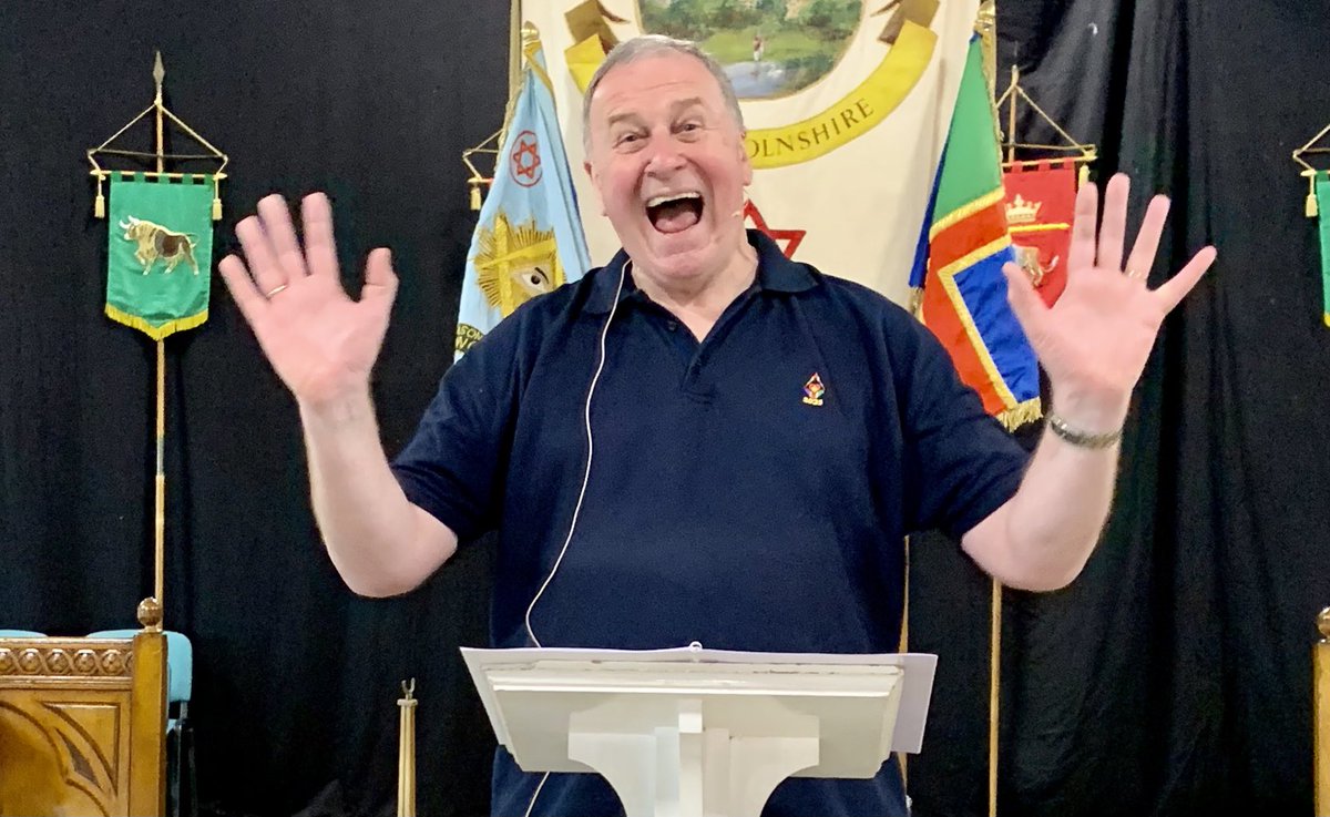 With just 24 hours to go, Lincolnshire #Freemasons PGM/MEGS Dave Wheeler is relaxed at his rehearsal for tomorrow’s Provincial Grand Lodge and Chapter ceremonies.