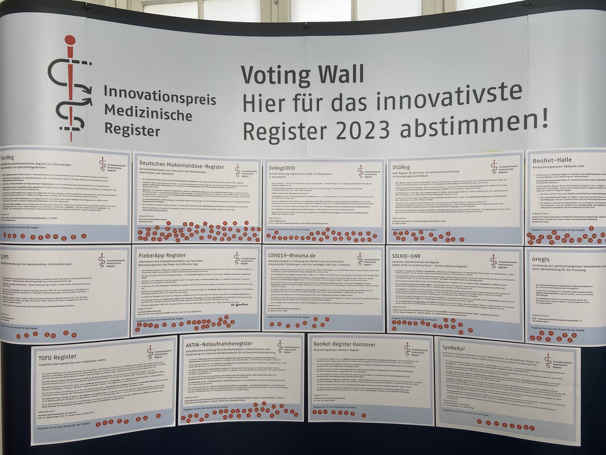 Bei #Registertage2023 wird heute erstmals der Innovationspreis Medizinische Register vergeben. Die Register-Community stimmt ab!
init.de/news/innovatio… @init_ag
