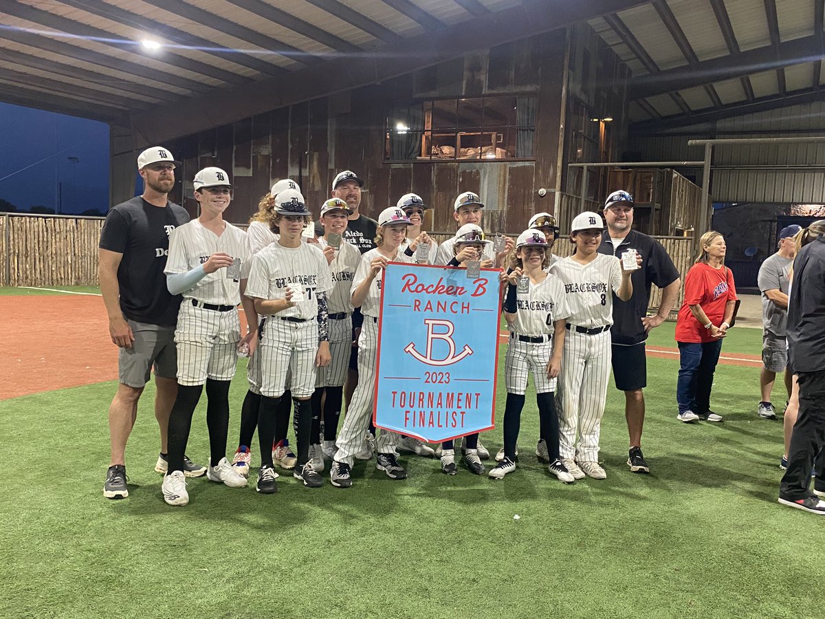 Congratulations Aledo Blacksox Mulkey on another Championship run. Undefeated on the weekend. Rocker B never disappoints. <a href="/AledoBlacksox/">Texas Blacksox fka Aledo Blacksox Baseball Club</a> <a href="/rockerbranch/">Rocker B Ranch Baseball</a>