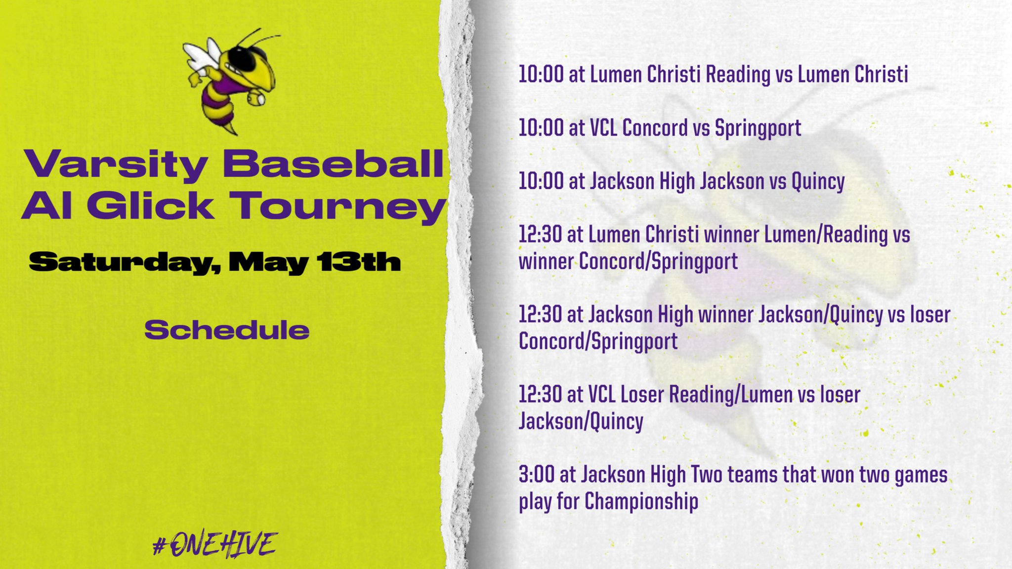 on-twitter-al-glick-baseball-schedule-for-saturday