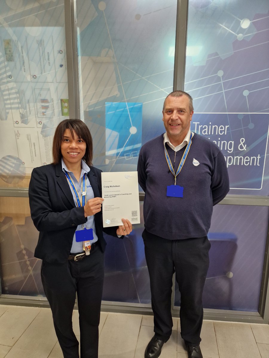 GrooverErn's tweet image. Level 3 award in coaching &amp;amp; mentoring.
Thank you to @T2D_2204 for providing quality training and investing in me.