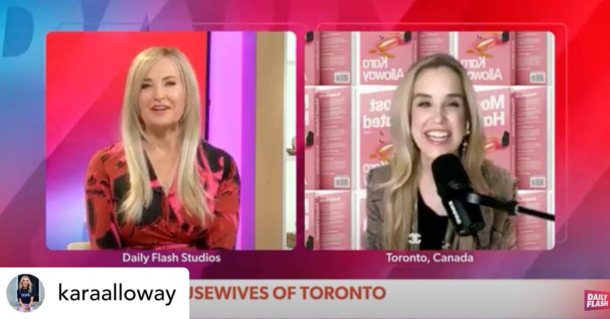 sashastoltz's tweet photo. Thanks @DailyFlashTV for the great interview w/ #RealHousewives of #toronto @KaraAlloway about her #debutnovel “Most Hated” dropping May 30 https://t.co/iLzSX1xQhC #sashastoltzpublicity #dailyflashtv #karaalloway #RealityTV #mosthated #readthenorth #summerreading #booksoftwitter https://t.co/NYKUboVepn