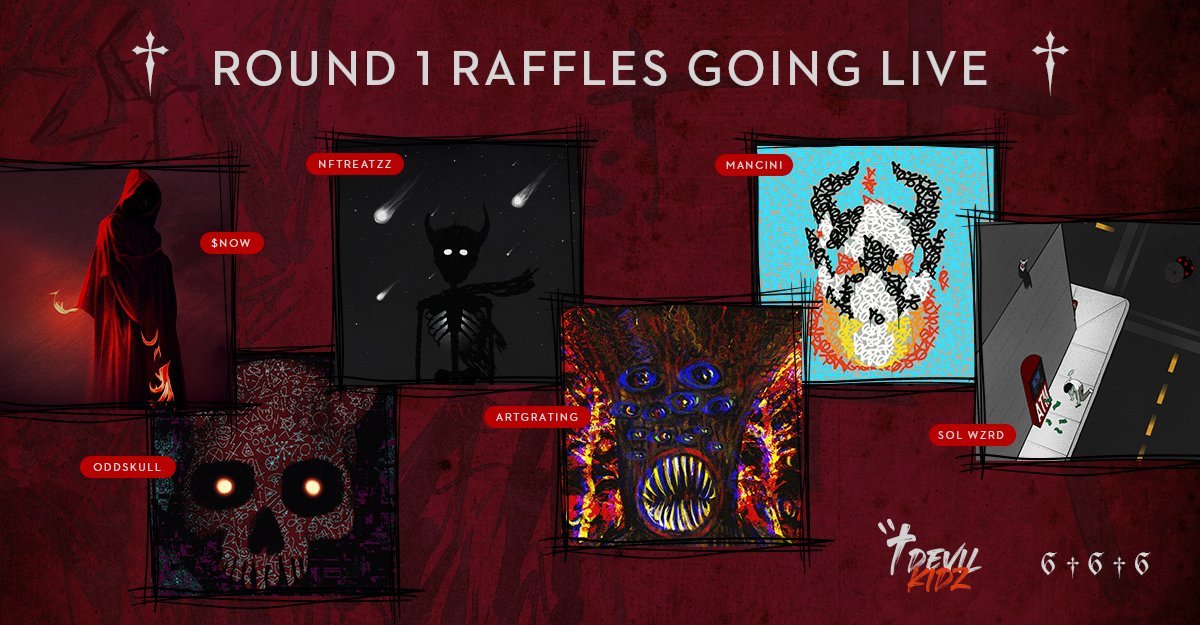 TheDevilKidz's tweet photo. The next raffle is starting soon. 

Which artwork will be next? 🤔 https://t.co/0h6yluexxB