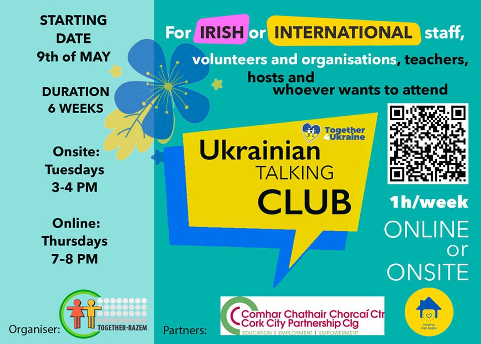 Join our Ukrainian Talking Club - learn basic words and common phrases with a native speaker, find more about the way of life and culture of Ukrainians.
Register here - still few spaces available: eu.jotform.com/build/23106206…
Please share <a href="/UkraineIreland/">Ukrainian Community in Ireland</a> <a href="/UKRinIRL/">UKR Embassy to Ireland</a> <a href="/UkrainianAction/">Ukrainian Action in Ireland</a>