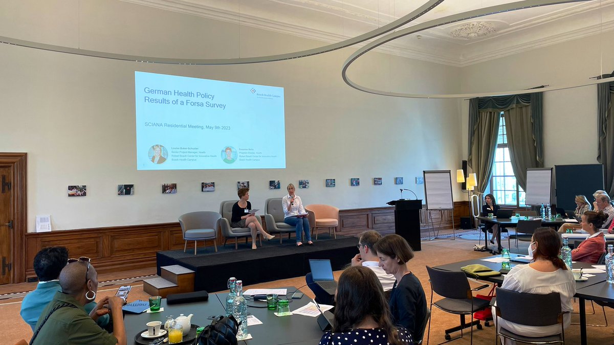 This morning, @BakerSchuster and Susanne Melin led an important discussion on trust and health systems.  

They presented work by @RBSG_Health, including results from a recent Forsa survey showing a great loss of confidence in health policy among citizens in Germany. #Sciana