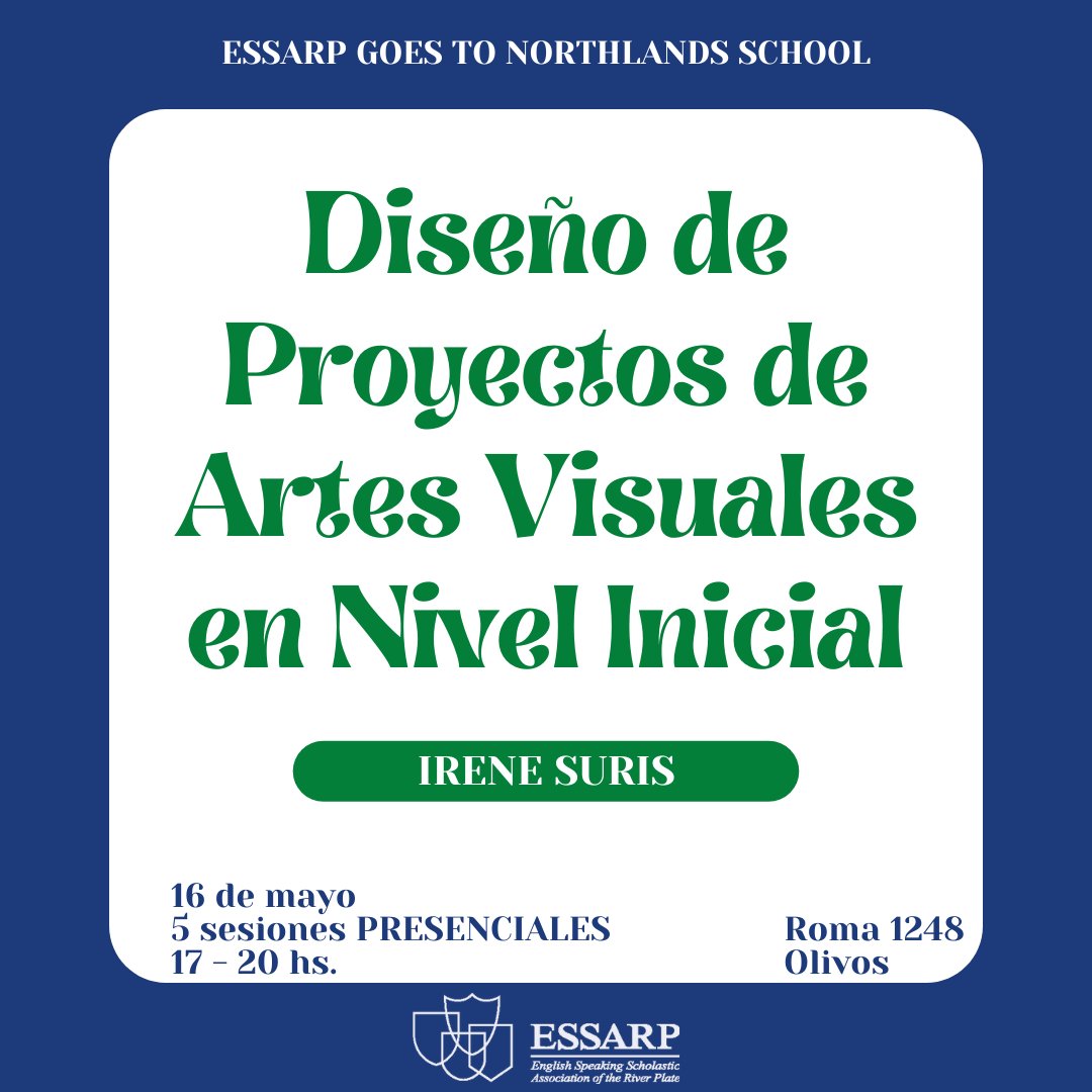 ESSARPCentre's tweet photo. Docentes de artes visuales, docentes de nivel inicial y educadores interesados en la interrelación arte - educación.

Link: https://t.co/FQBfOtOrm0...

#ArtesVisuales
#Nivelinicial
#ESSARPGoesToSchool
#Presencial
#NorthlandsOlivos https://t.co/DP0dsaO3lv