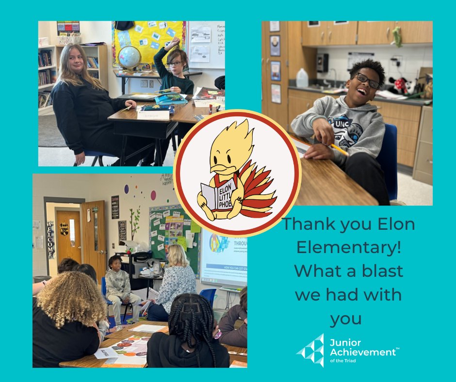 We had so much fun at Elon Elementary! These 5th graders were so excited to learn about entrepreneurship!