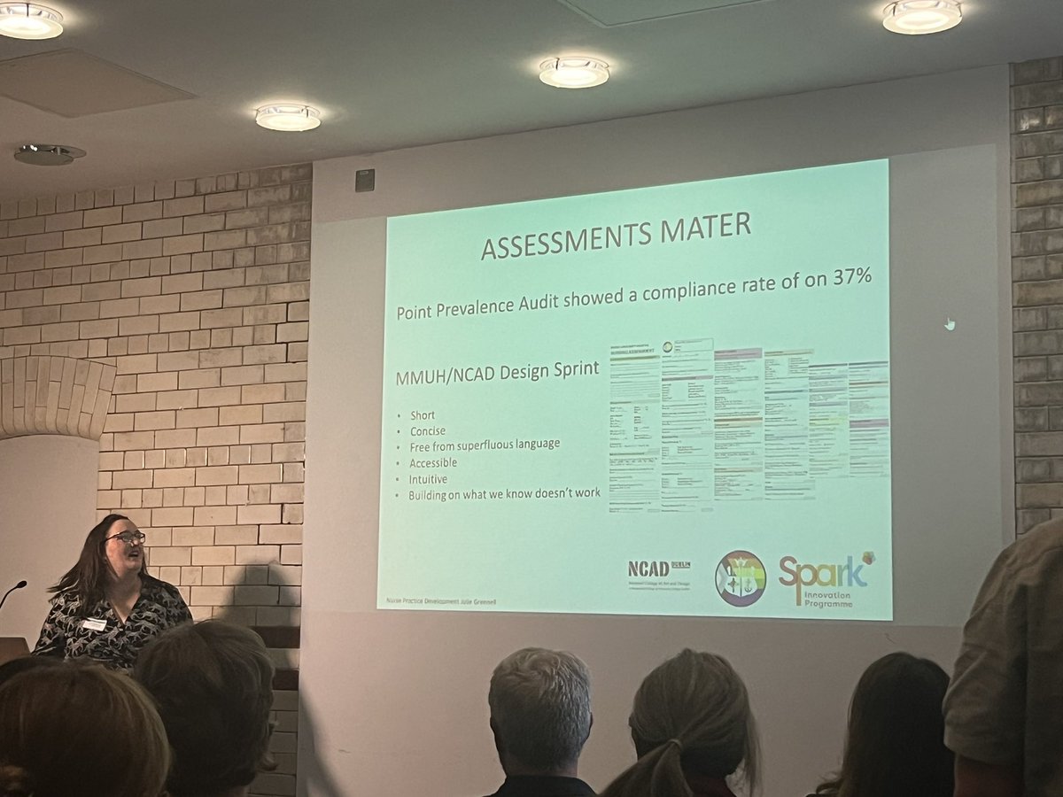 Amy Carroll (@happymadwifemum) on Twitter photo Reducing paper & increasing the time for nurses to nurse <a href="/juliegrennell/">Juliegrennell@mater.ie</a> presenting (very rapidly) the redesigned nursing assessment form 📔📒📕📗
In collab with <a href="/MaterTransform/">Mater Transformation</a> & <a href="/NCAD_Dublin/">National College of Art & Design</a> a result of a <a href="/ProgrammeSpark/">Spark Innovation Programme</a> sponsored design sprint 😍
<a href="/NurMidONMSD/">ONMSD</a> Reducing paper & increasing the time for nurses to nurse <a href="/juliegrennell/">Juliegrennell@mater.ie</a> presenting (very rapidly) the redesigned nursing assessment form 📔📒📕📗
In collab with <a href="/MaterTransform/">Mater Transformation</a> & <a href="/NCAD_Dublin/">National College of Art & Design</a> a result of a <a href="/ProgrammeSpark/">Spark Innovation Programme</a> sponsored design sprint 😍
<a href="/NurMidONMSD/">ONMSD</a>