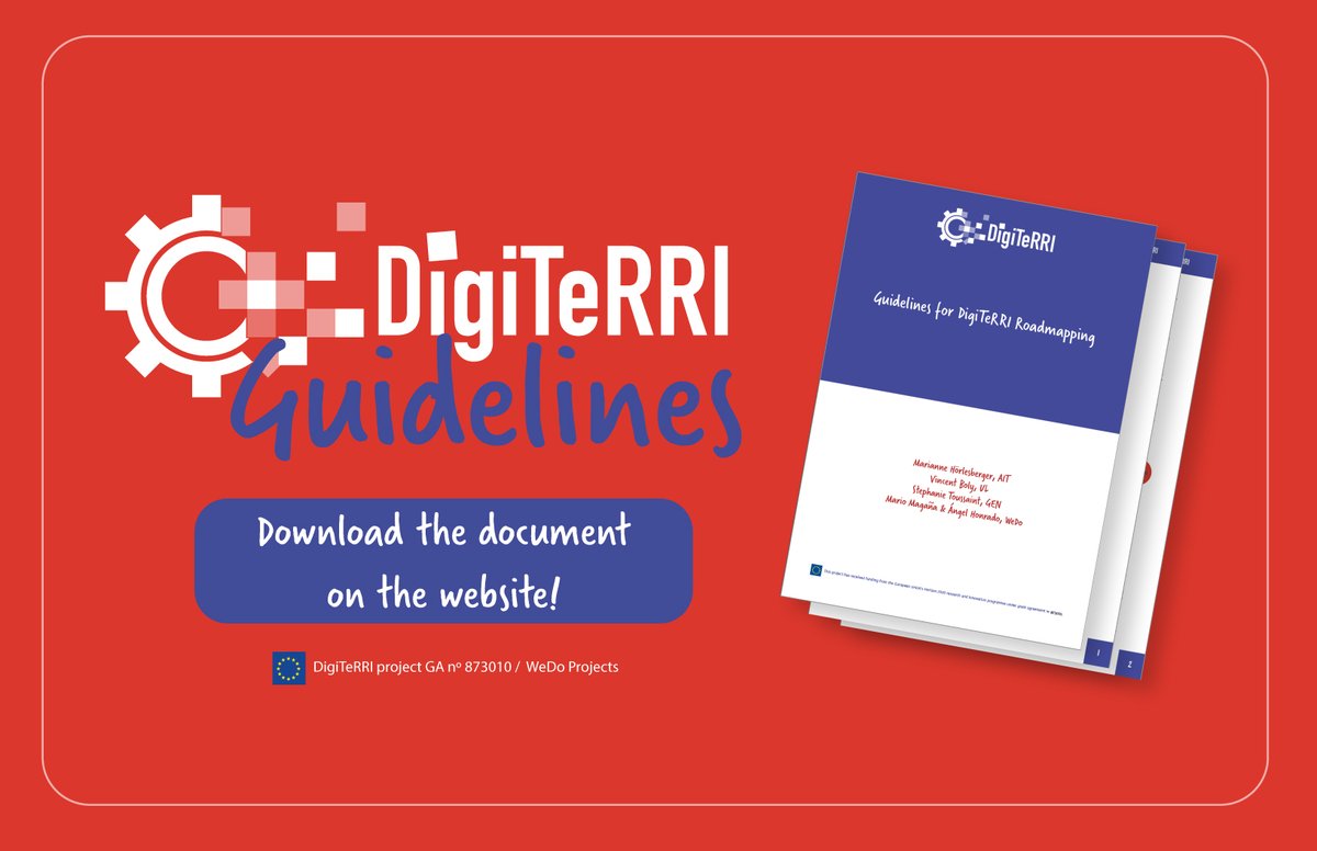 The Guidelines for DigiTeRRI roadmapping provide a framework for responsible innovation in digital technologies.

Go to the paper
🔗 digiterri.eu/wp-content/upl…

#RRI #SwafS #digitaltransition #innovationecosystem