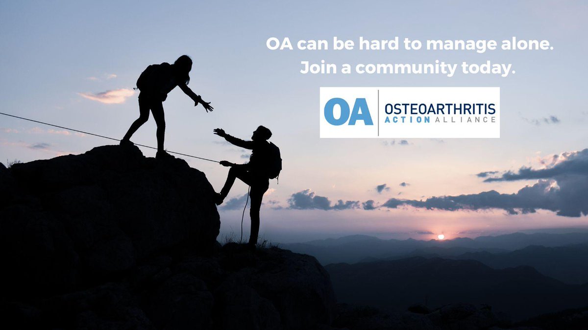 oaactionallianc's tweet photo. It can be hard to manage #osteoarthritis alone ->->-> Join an OA community and stay in the know! https://t.co/W87bfXk9db #OAcommunity #arthritisawarenessmonth #OAawarenessweek https://t.co/djybZrvdua