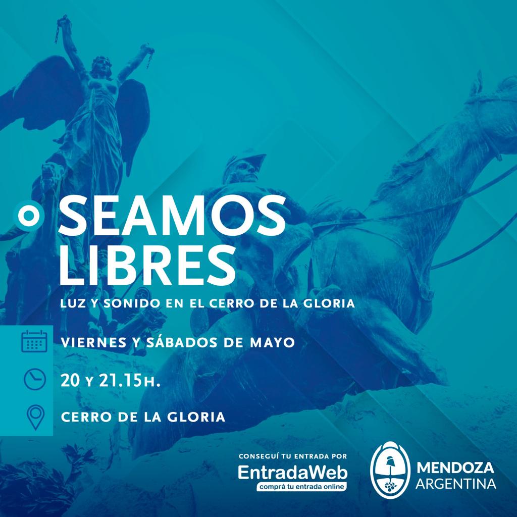𝑺𝒆𝒂𝒎𝒐𝒔 𝑳𝒊𝒃𝒓𝒆𝒔👏🏼

El Cerro de la Gloria se enciende con la magia de un espectáculo único de luz y sonido que se realiza sobre el Monumento del Ejército de los Andes.

Viernes y sábado de mayo👇🏼

1° función: 20h
2° función: 21.15h

🎟️ entradaweb.com.ar

#Mendoza