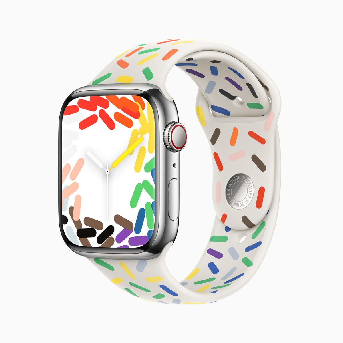 spin9's tweet photo. Apple เปิดตัวสายนาฬิกา Pride Edition ใหม่ประจำปีนี้ เป็นสายแบบ Sport Band 

พร้อมให้สั่งซื้อบน https://t.co/BFzSObdDm8 และในแอป Apple Store วันที่ 23 พ.ค. และจะมีจำหน่ายที่ร้าน Apple Store ตั้งแต่วันที่ 24 พ.ค. นี้ ราคา 1,800 บาท https://t.co/Y6sHMBxJev