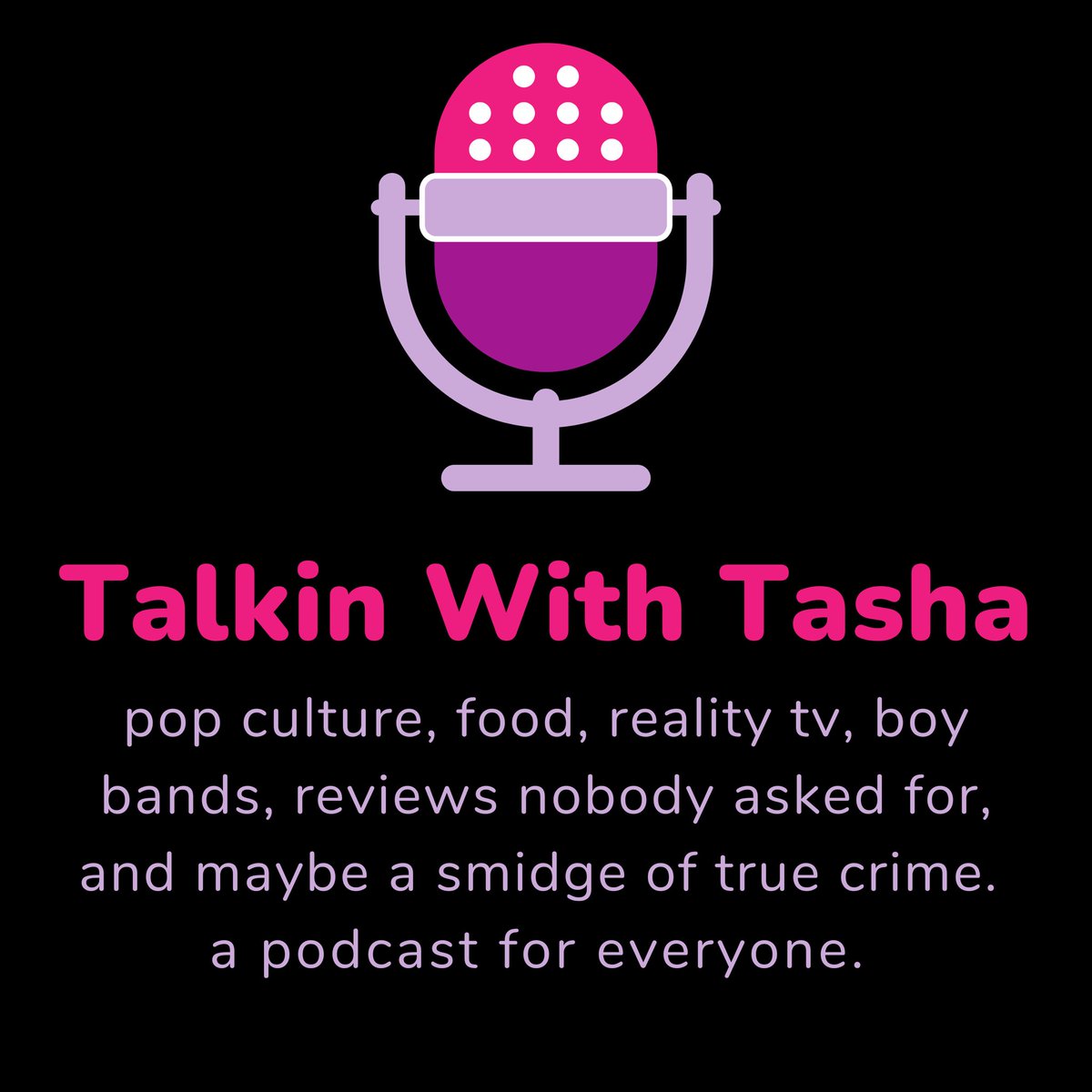 I was going to wait until this afternoon to build more suspense, but I can’t wait any longer! Yes, I’m starting a podcast! Check out talkinwithtasha.com to hear the trailer. Full episode coming later this week!