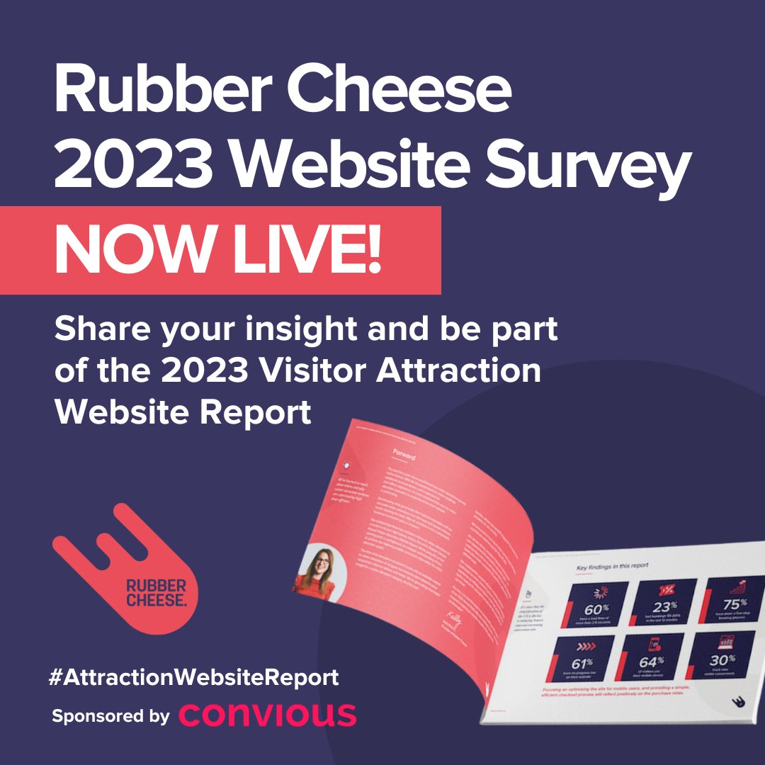 Excited to see the results from @RubberCheese 2nd Annual Visitor Attraction Website Report Survey  - link is below to take part!

 rubbercheese.com/visitor-attrac…

 #AttractionWebsiteReport