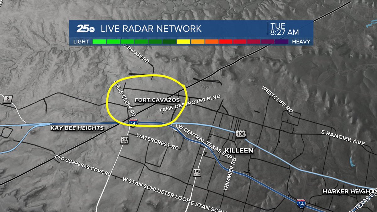 The 25 Weather Radar is prepared for the #FortCavazos name change...are you? 

Stay with @25NewsKXXV for updates through the day!