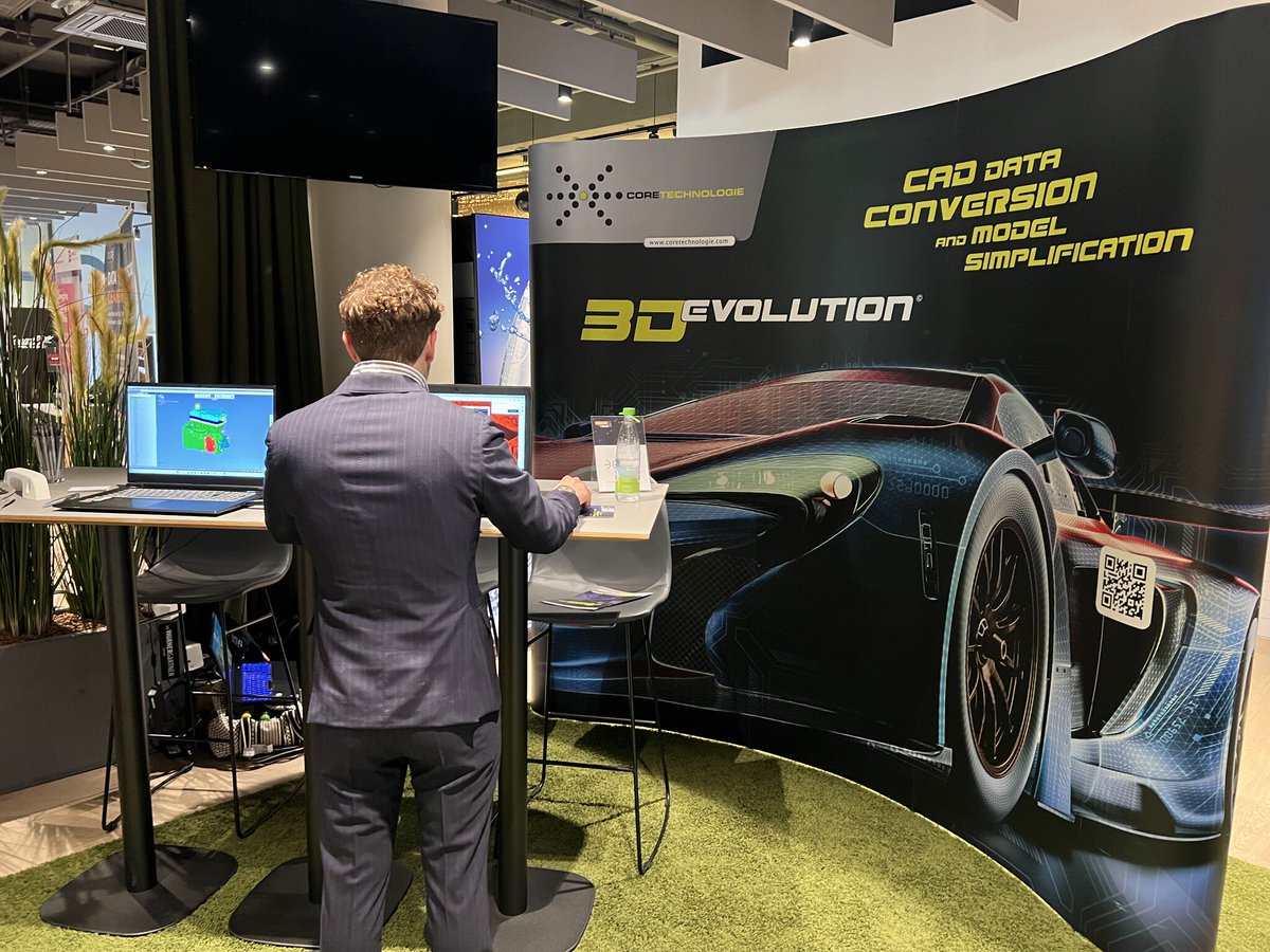 CoreTechnologie's tweet image. #Day1 at the Industry Forum 2023 @CADENAS_COM 
Don’t miss our live pitch by Lennart Brüning
➡️Lightweight #CAD data envelope geometry at the Push of a Button / #3D_Evolution Simplifier for automatic simplification of complex CAD models.
 
Tuesday 09 May. 2023
16:30-17:00
Stage 1