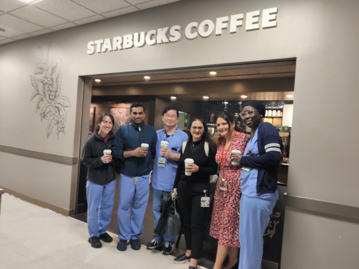 After a close match of Liver Pathology Feud, Dr. Sharma took the winning team out for coffee.