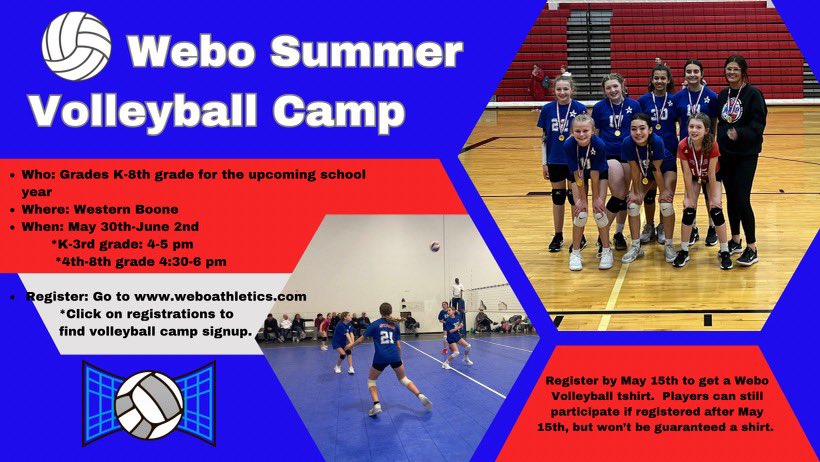 WeBoVolleyball_'s tweet photo. ⭐️REGISTER NOW⭐️ https://t.co/vwEspfqiSu