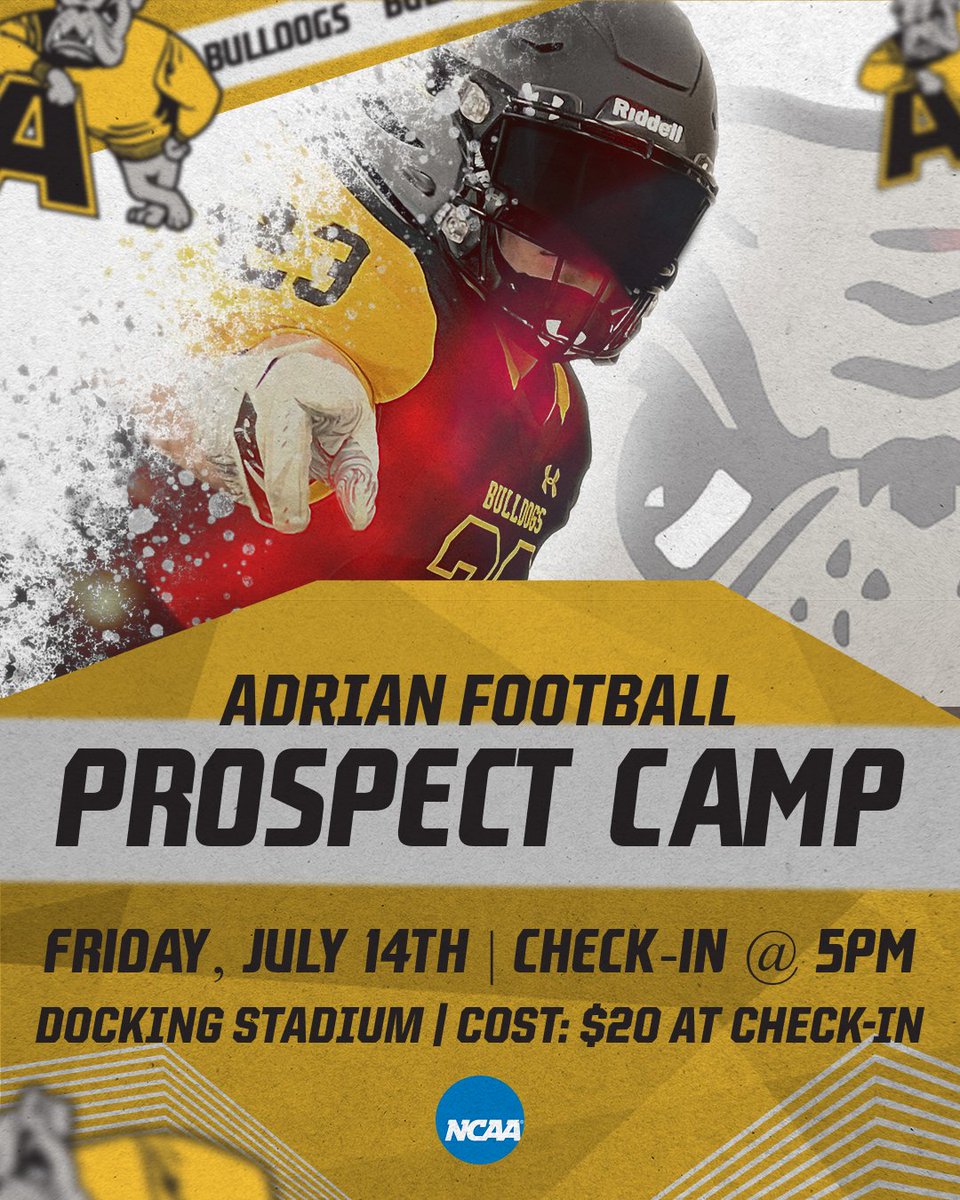 👀Who's Ready to Compete?👀 Register today for the 2023 Adrian Football Camp! forms.gle/4Uh6xvvKcGvZvN… #GoDawgs