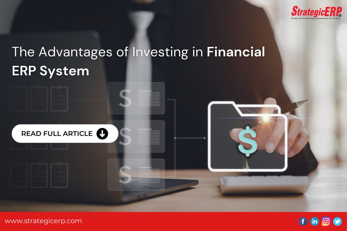 How does an #ERPsystem improve financial reporting, compliance, operations, cash flow, fund and ledger management through the automation of financial workflows?
Read now: bit.ly/42FZKda #FinanceERP 

#FinanceAndAccounting #FinancialSoftware #StrategicERP