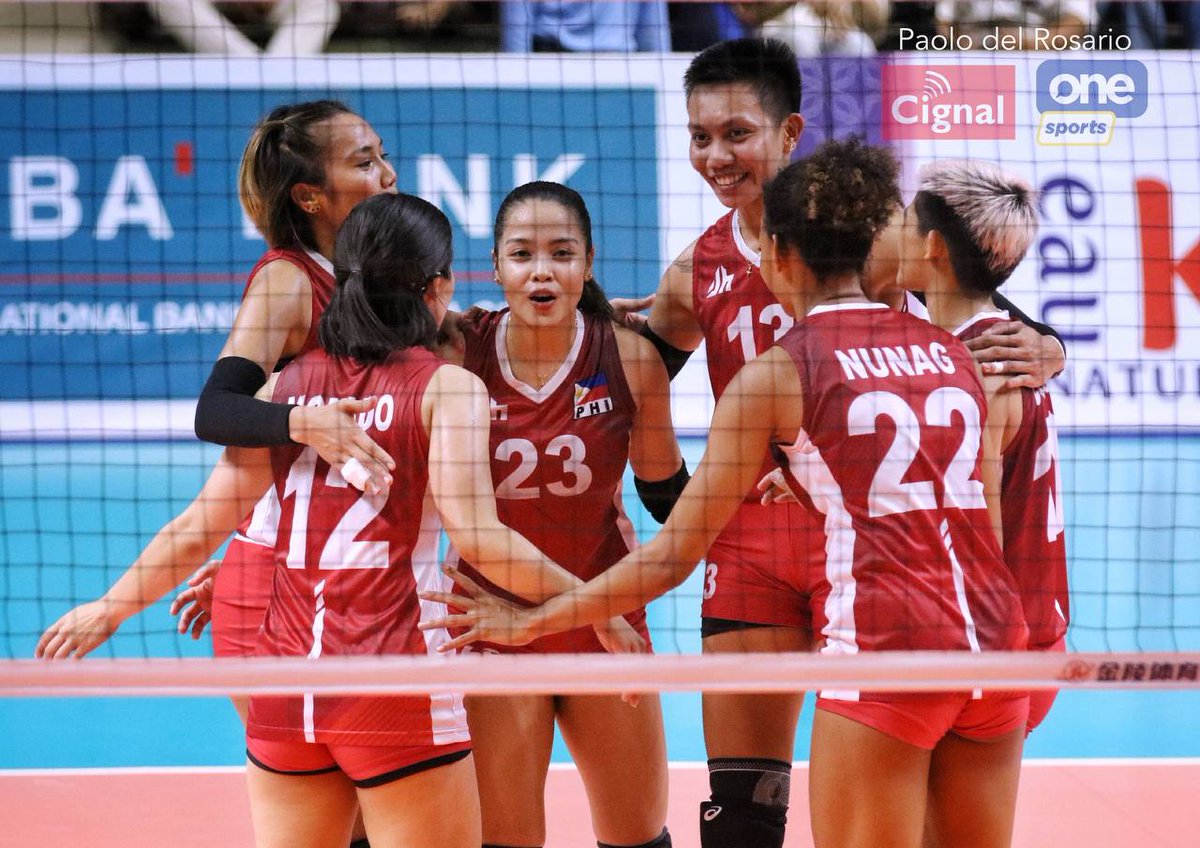 JUST IN | Philippine women’s volleyball team dominates host country Cambodia in their opening match in the 32nd SEA Games, ending the match 25-5, 25-5, 25-5 | via <a href="/_denisetan/">Denise Tan</a> 

#SEAGames32 #Cambodia2023