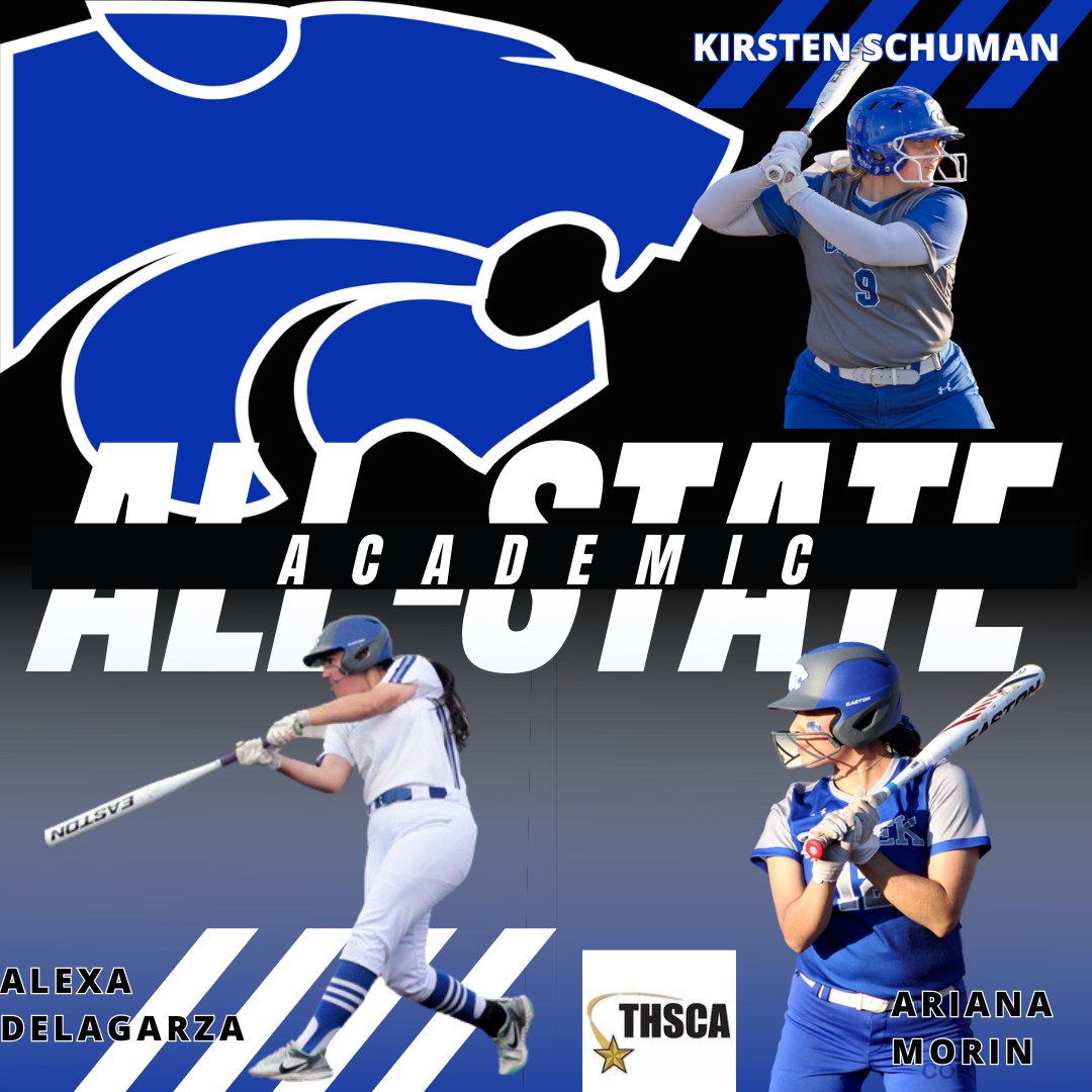 Shout out to 3 of our Seniors for making THSCA ACADEMIC ALL-STATE!!! So proud of these athletes for getting the job done on the field and most importantly in the classroom! 2nd Team- Alexa DeLaGarza and Ariana Morin. Honorable Mention- Kirsten Schumann. #MakeGradesNotExcuses