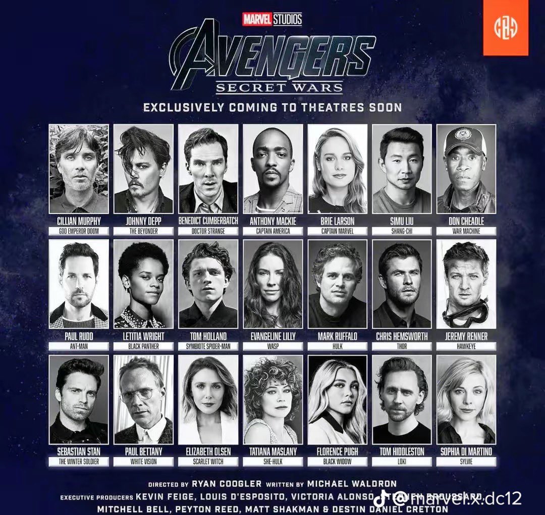 MathisMCU's tweet image. « Probable casting » pour Avengers Secret Wars 📝 

📆 Sortie prévu le 1er mai 2026 (US)