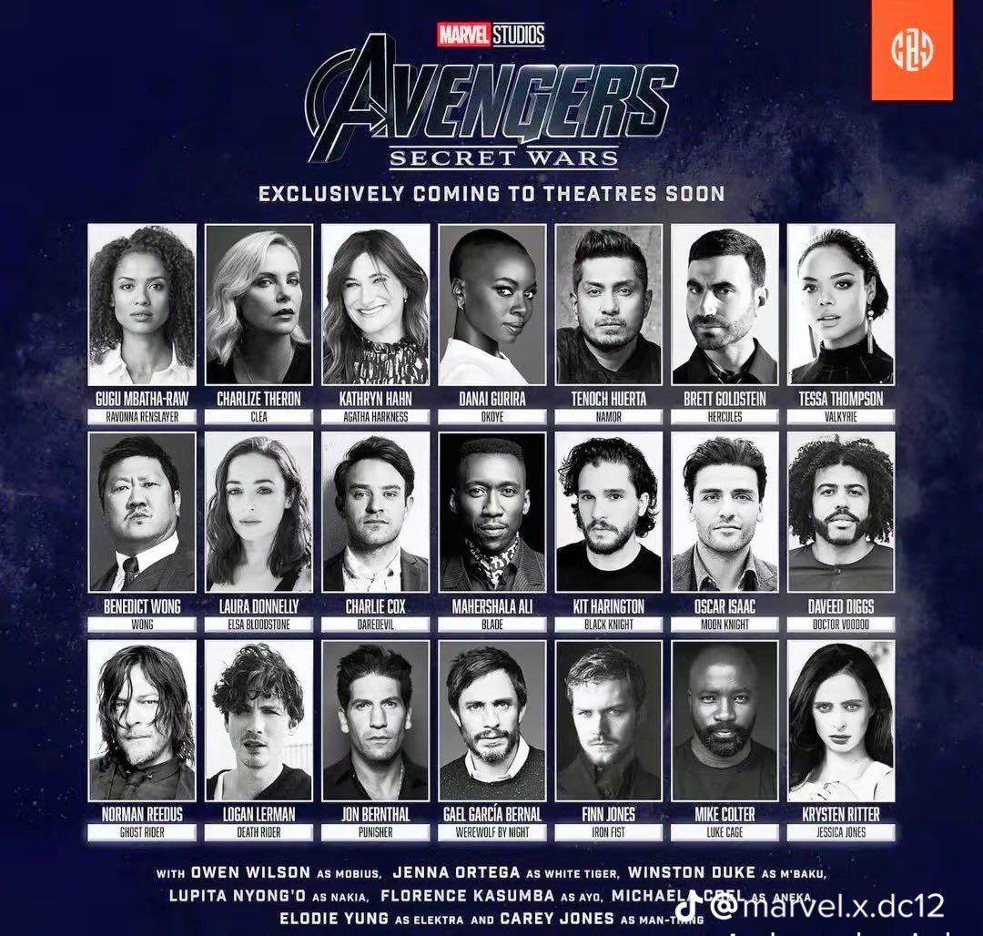 MathisMCU's tweet image. « Probable casting » pour Avengers Secret Wars 📝 

📆 Sortie prévu le 1er mai 2026 (US)
