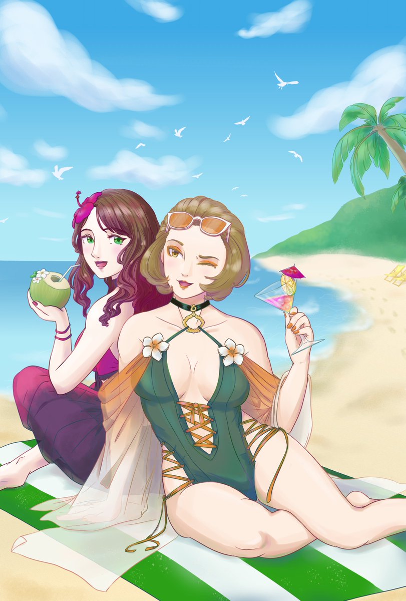 Manuela deserves a summer alt to go to the beach with Dorothea ❤️🧡!

This is my contribution to <a href="/ManuelaZine/">Love, Manuela | Project Complete🥂🧡</a>, leftovers are up for grabs now ✨!