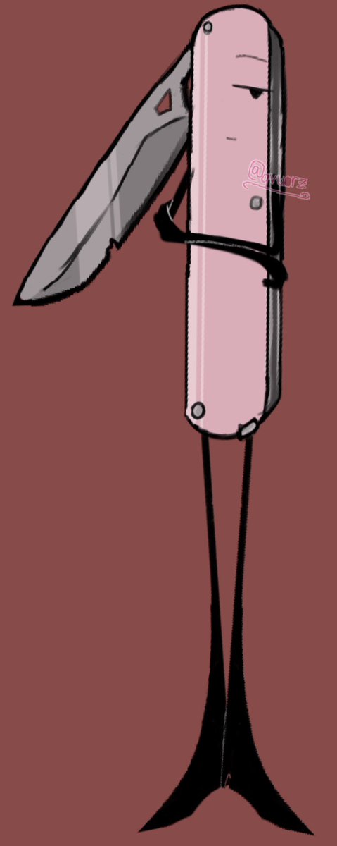 silly ion oc !! he is a pink swiss knife :)) 

#ИОНобджектшоу #IONobjectshow