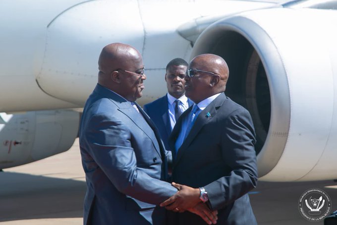 Jeanclaudemuku5's tweet photo. #RDC 09.05.2023|#Gaborone
Le Chef de l’État, Félix Antoine Tshisekedi est arrivé, ce mardi, à Gaborone, capitale du Botswana, pour une visite d’État.

@Presidence_RDC https://t.co/Rnd88OBs10