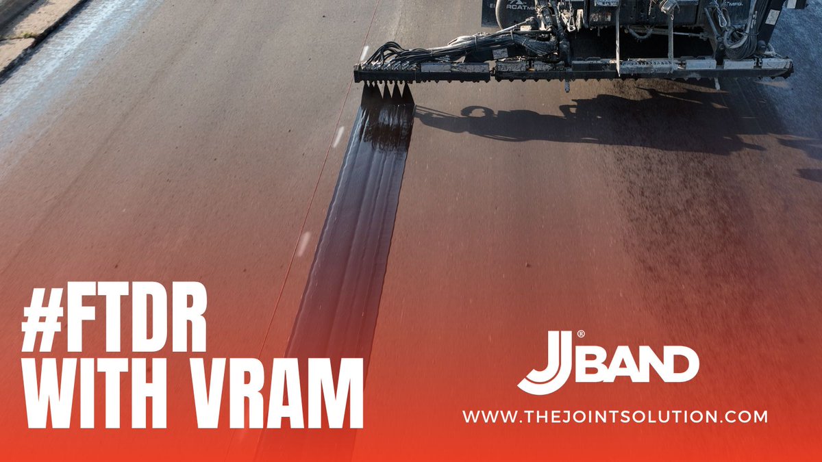 JBandSolution's tweet photo. When road construction projects include VRAM, roads are constructed to last up to 5 years longer, return a 3-5x ROI, are safer and more sustainable. #DYK VRAM has a 20+ year track record too! Helping America #FTDR one 18" strip at a time. @GovWhitmer https://t.co/Y8UXlaGTDX https://t.co/OV1MBL4Gsh