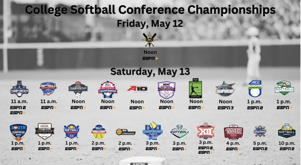 Softball weekend coming in hot!! For your planning❤️🥎 ⁦@7InningsPodcast⁩