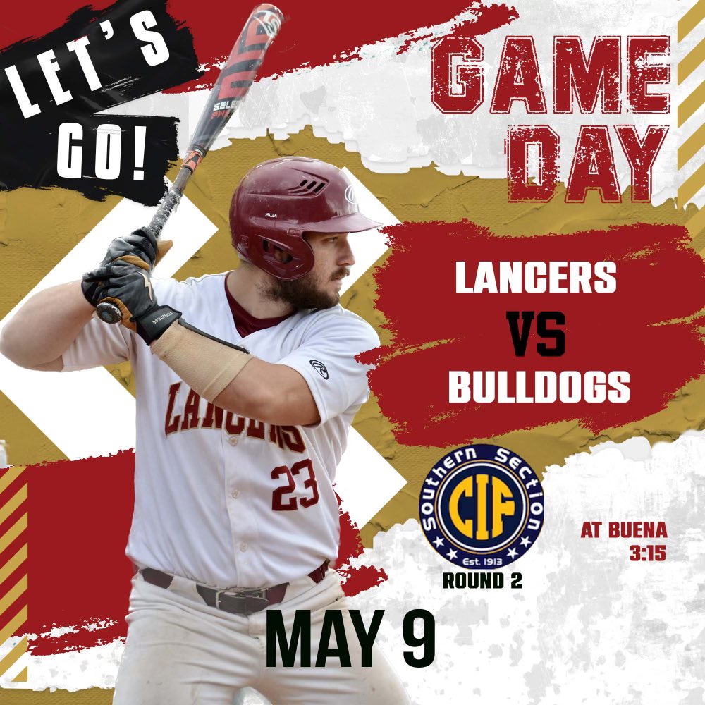 Lancers (24-2) travel to Buena HS in Ventura for round 2 of CIF. #WeAreLS #LanceUp @LaSernaHS @James_Escarcega @SGVNSports