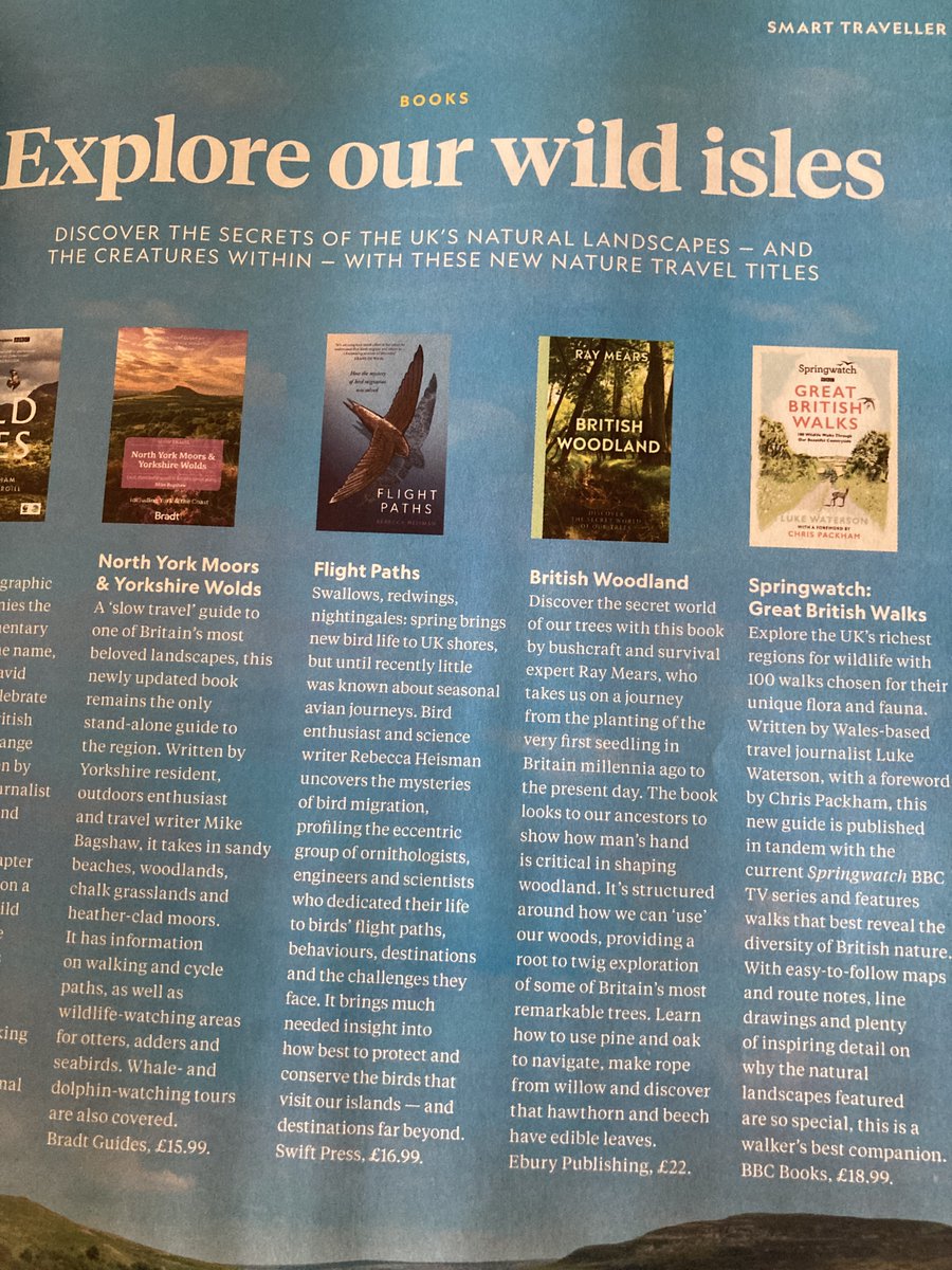Luke Waterson (@lukeandhiswords) on Twitter photo Greatly honoured for my latest book to be featured in <a href="/NatGeoTravel/">Nat Geo Travel</a>'s recommended nature reads this month - alongside rather prestigious company! @penguinukbooks #nature #writing Greatly honoured for my latest book to be featured in <a href="/NatGeoTravel/">Nat Geo Travel</a>'s recommended nature reads this month - alongside rather prestigious company! @penguinukbooks #nature #writing