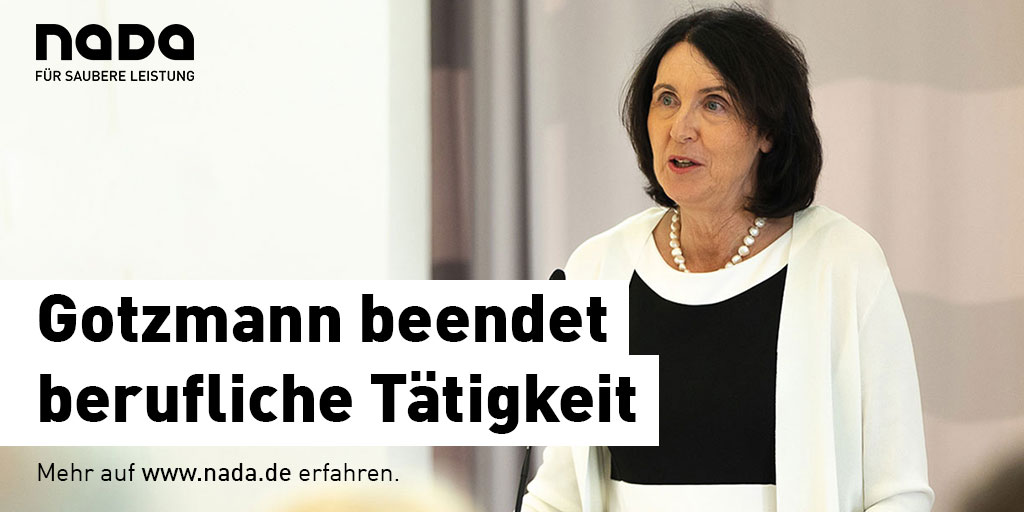 NADADeutschland's tweet photo. Gotzmann beendet berufliche Tätigkeit
https://t.co/qCBcuzpRga https://t.co/4AQXzS1B3F