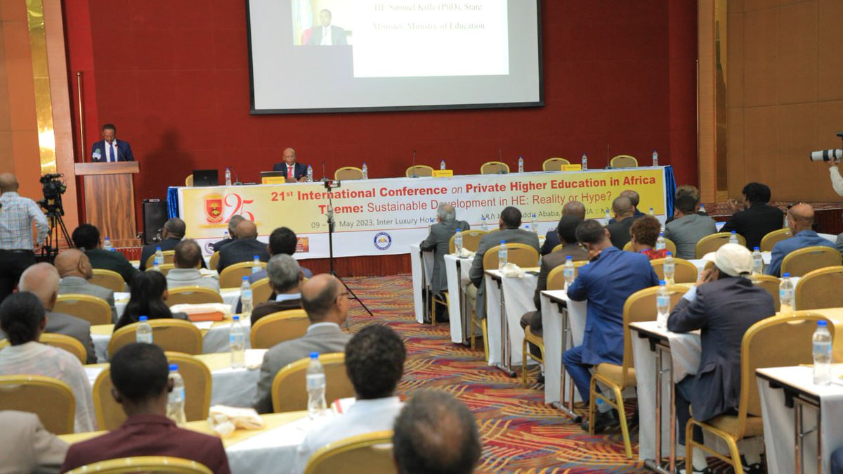 SolomonBenor's tweet photo. The "21st Research Conf on Private HE in Africa" organized, by St Mary’s University, MoE &amp; other partners kicked off in Addis Ababa.
In this event, I presented a topic entitled "The Accreditation System of Ethiopian Academic Journals: Lessons Learned and Prospects” https://t.co/309VDClk9r