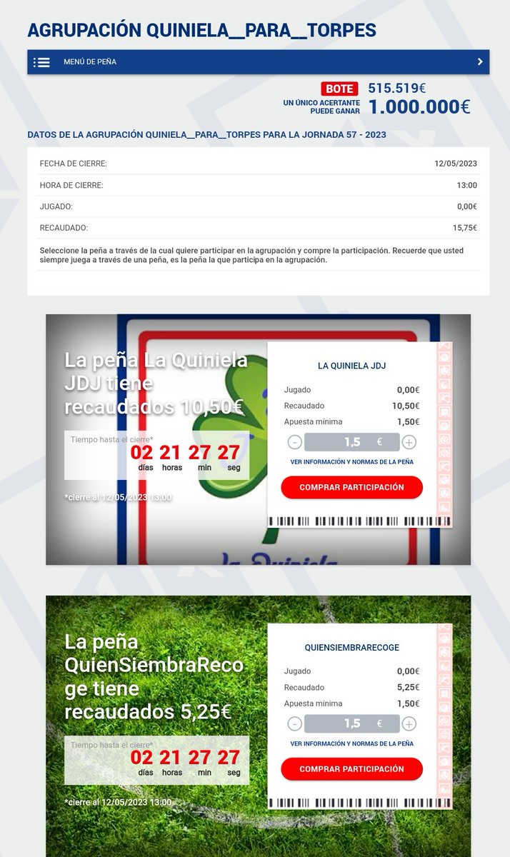 QuiniTorpes's tweet photo. Buscamos volver a la senda del triunfo.

La jornada pasada nos quedamos a las puertas y esta ya la estamos trabajando, con los primeros datos.

Habrá sorpresas? Y cuando no... Sino no sería la quiniela.

Agrupación QUINIELA__PARA__TORPES

Y hay BOTE!!!🎁💰
https://t.co/IWvxQtqyUX https://t.co/JFoRQMsgjh