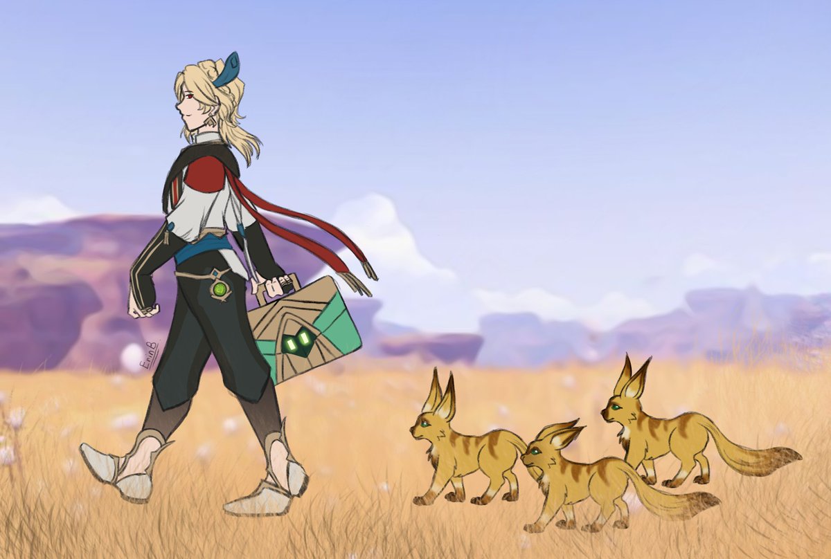 EriiinBlake's tweet photo. Kaveh is fox mom 🥺

#Kaveh #GenshinImpact #原神 https://t.co/LTnWXhxIJu