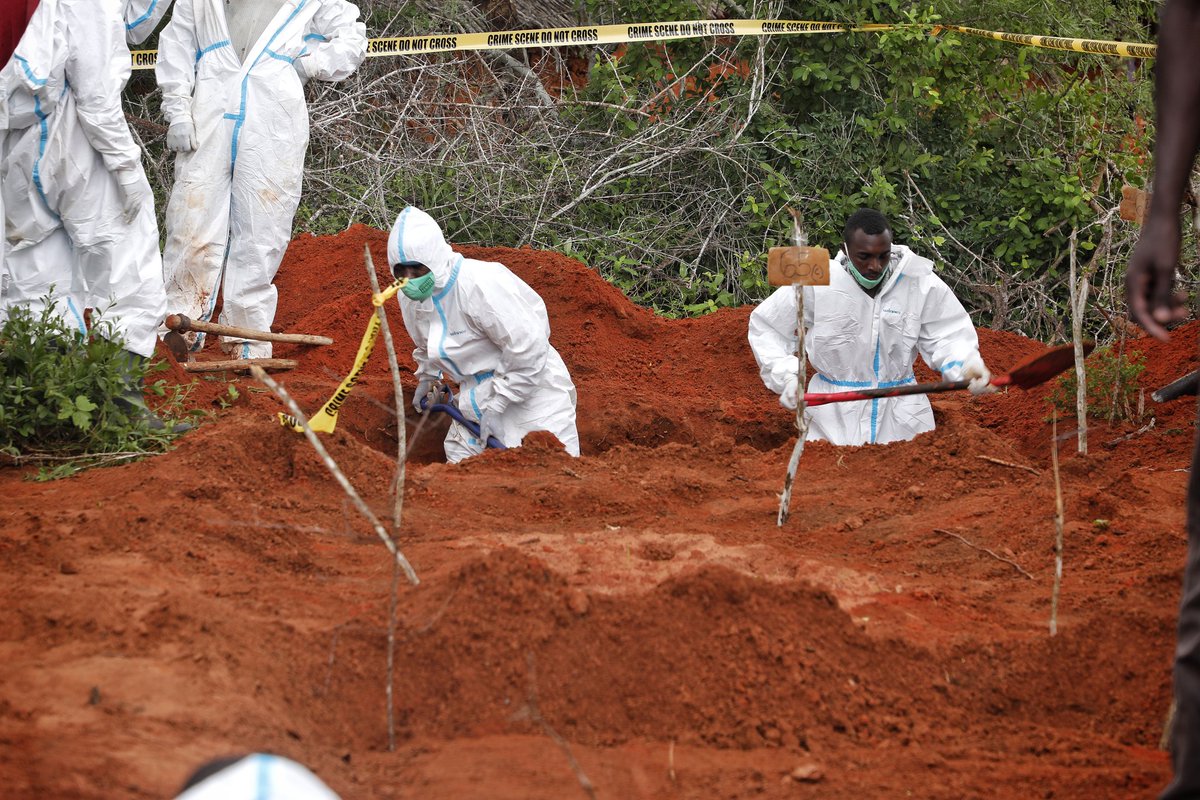 clairemitus's tweet photo. Detectives identify 20 fresh graves at #Shakahola Forest . #PastorMackenzie https://t.co/OpZL9Em2HM