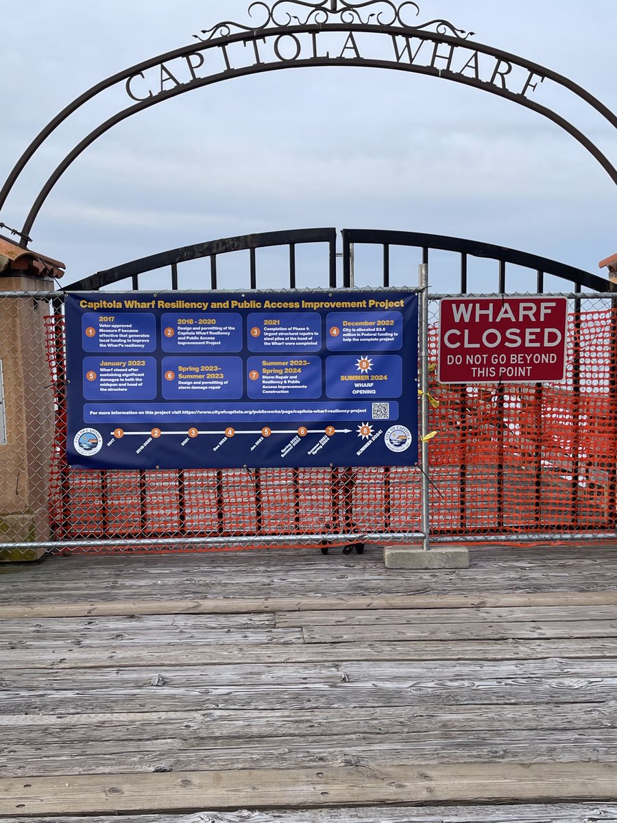 TimmoRice's tweet photo. The Capitola Wharf will come back! https://t.co/L0ZuPP6NcZ