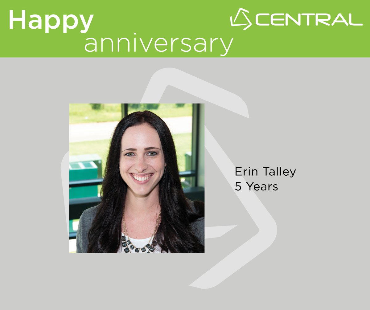 MyCentralCOOP's tweet photo. Happy work anniversary to Central employee Erin Talley! We appreciate your years of service! #InsideCentral https://t.co/9TyPmgysSy